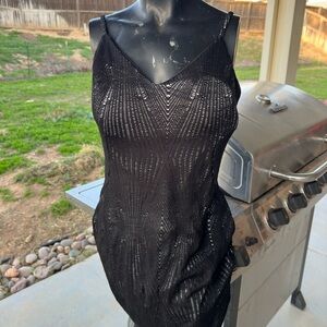 Elegant Black Sheer Dress